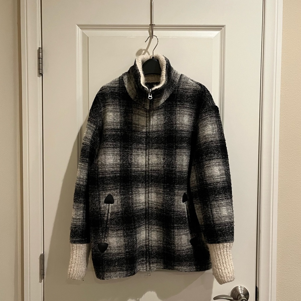 ISABEL MARANT ETOILE Plaid Black and Gray Women's Jacket